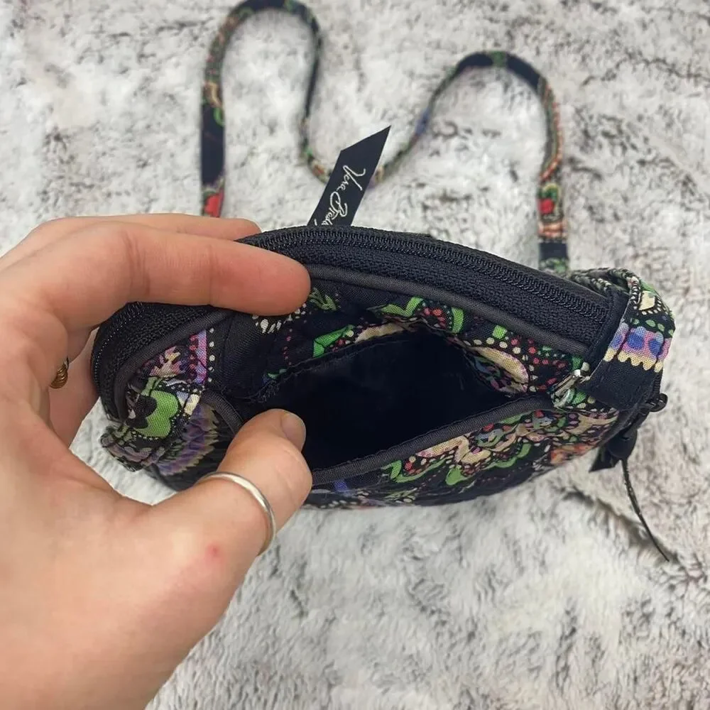 Vera Bradley black paisley micro mini crossbody bag fairy cottage maximalist